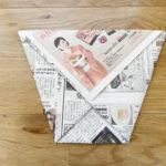 新聞紙で作る簡単なコップ型・フタ付き台形ゴミ袋（箱）の作り方